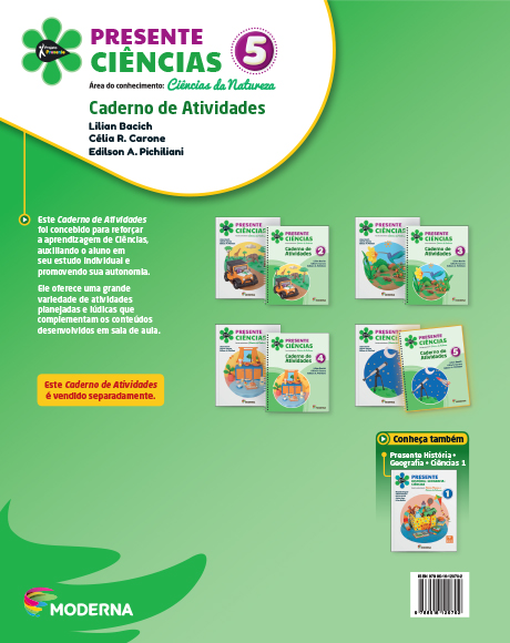 Caderno - Presente Ciências 5 - verso